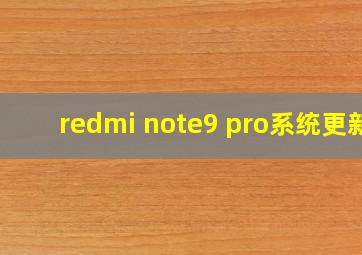 redmi note9 pro系统更新